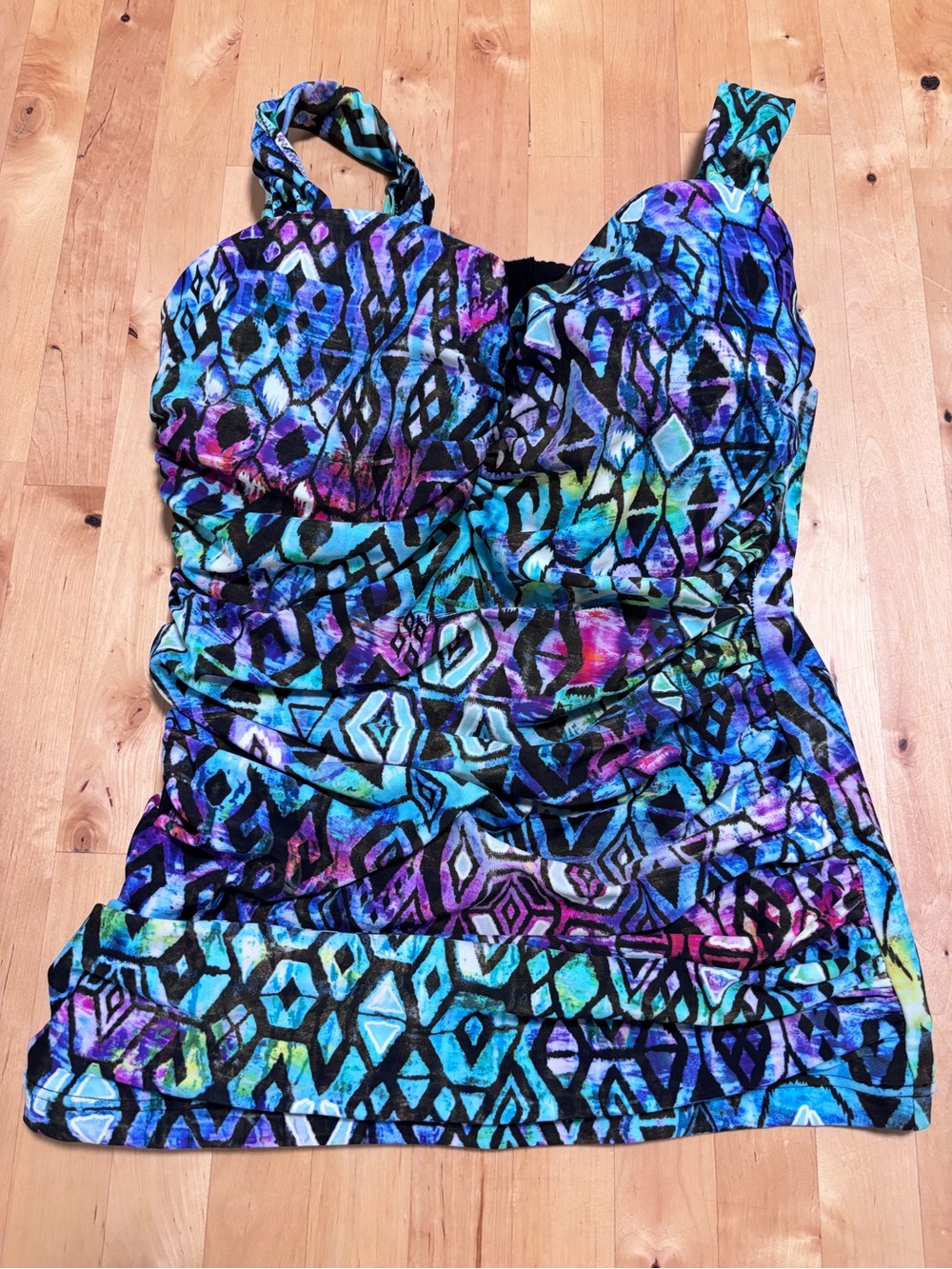 36 D Tankini Swim Top - Built in Underwire Bra